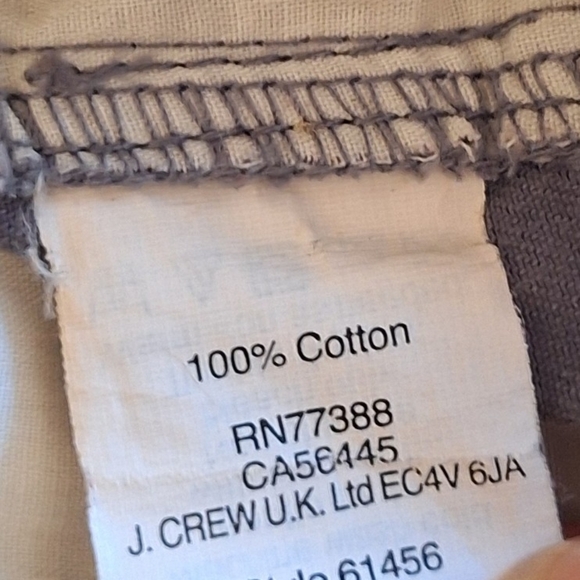J. Crew cotton gray Chino shorts sz 6 *K - Picture 4 of 4